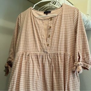 Pink and White Roolee Dress